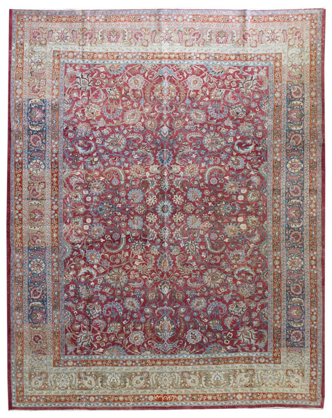 Vintage Meshad Handwoven Traditional Rug