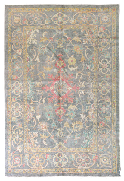 Vintage Oushak Handwoven Traditional Rug