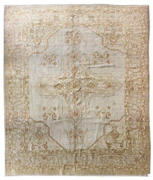 Antique Oushak Handwoven Traditional Rug