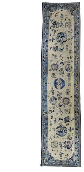 Antique Peking Handwoven Traditional Rug