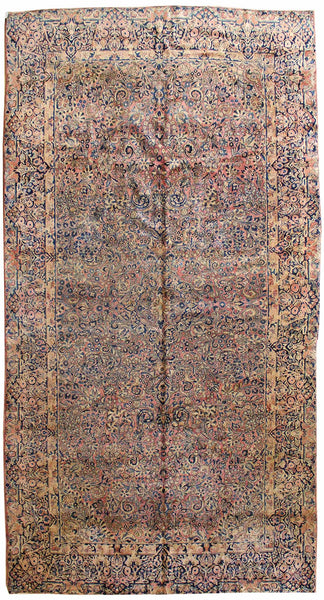 Antique Sarouk Handwoven Traditional Rug