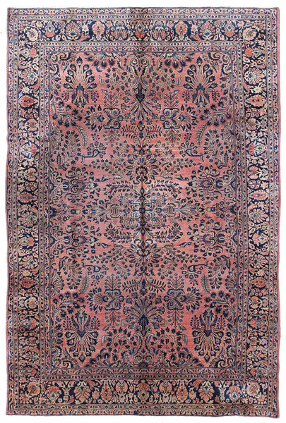 Antique Sarouk Handwoven Traditional Rug