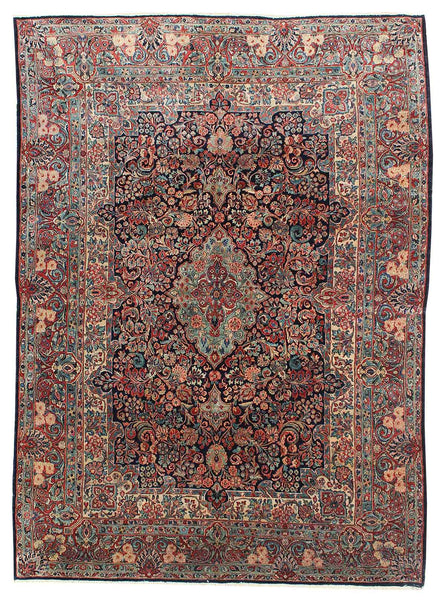 Antique Sarouk Handwoven Traditional Rug