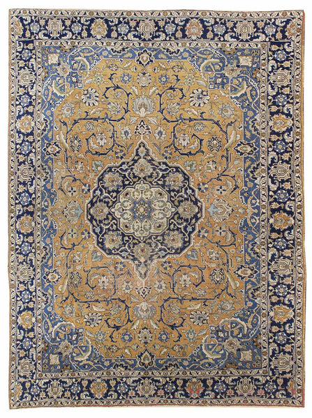 Antique Tabriz Handwoven Traditional Rug