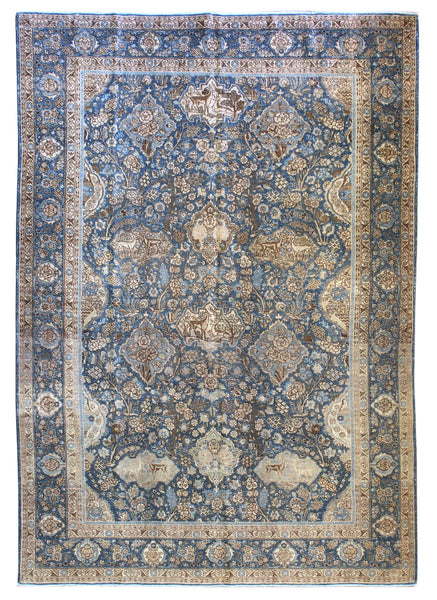 Antique Tabriz Handwoven Traditional Rug