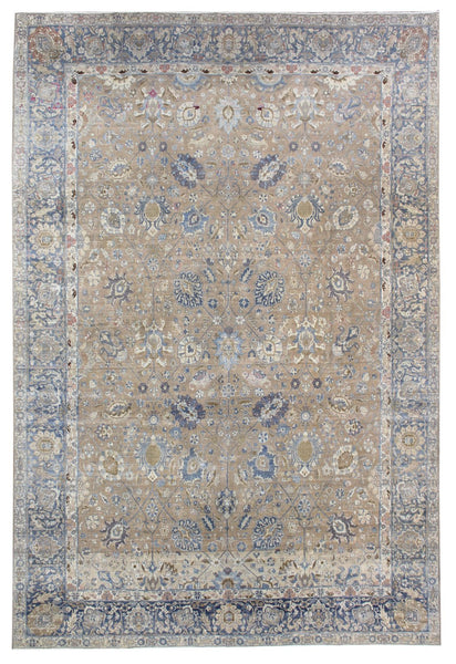 Antique Tabriz Handwoven Traditional Rug