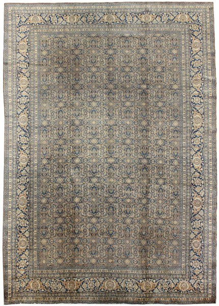 Antique Tabriz Handwoven Traditional Rug