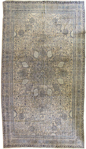 Antique Tabriz Handwoven Traditional Rug