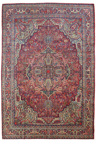 Antique Tabriz Handwoven Traditional Rug