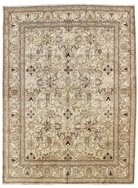 Antique Tabriz Handwoven Traditional Rug