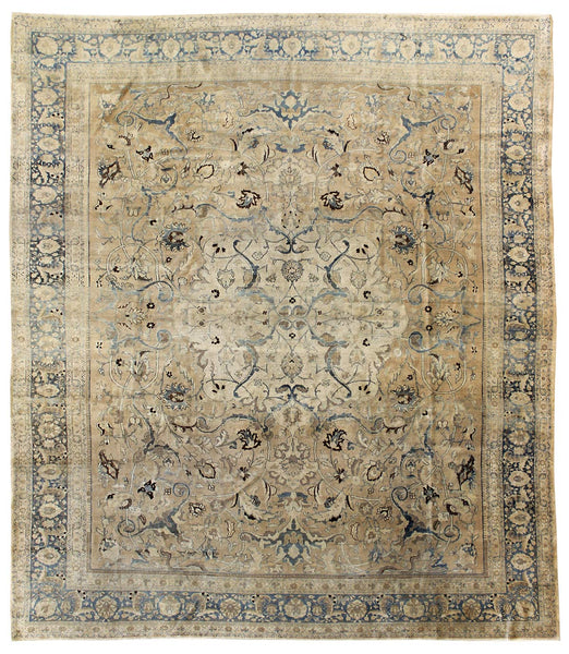 Antique Tabriz Handwoven Traditional Rug