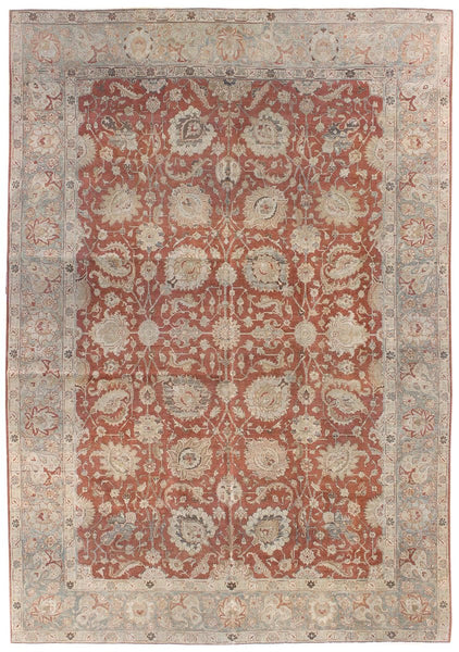 Antique Tabriz Handwoven Traditional Rug