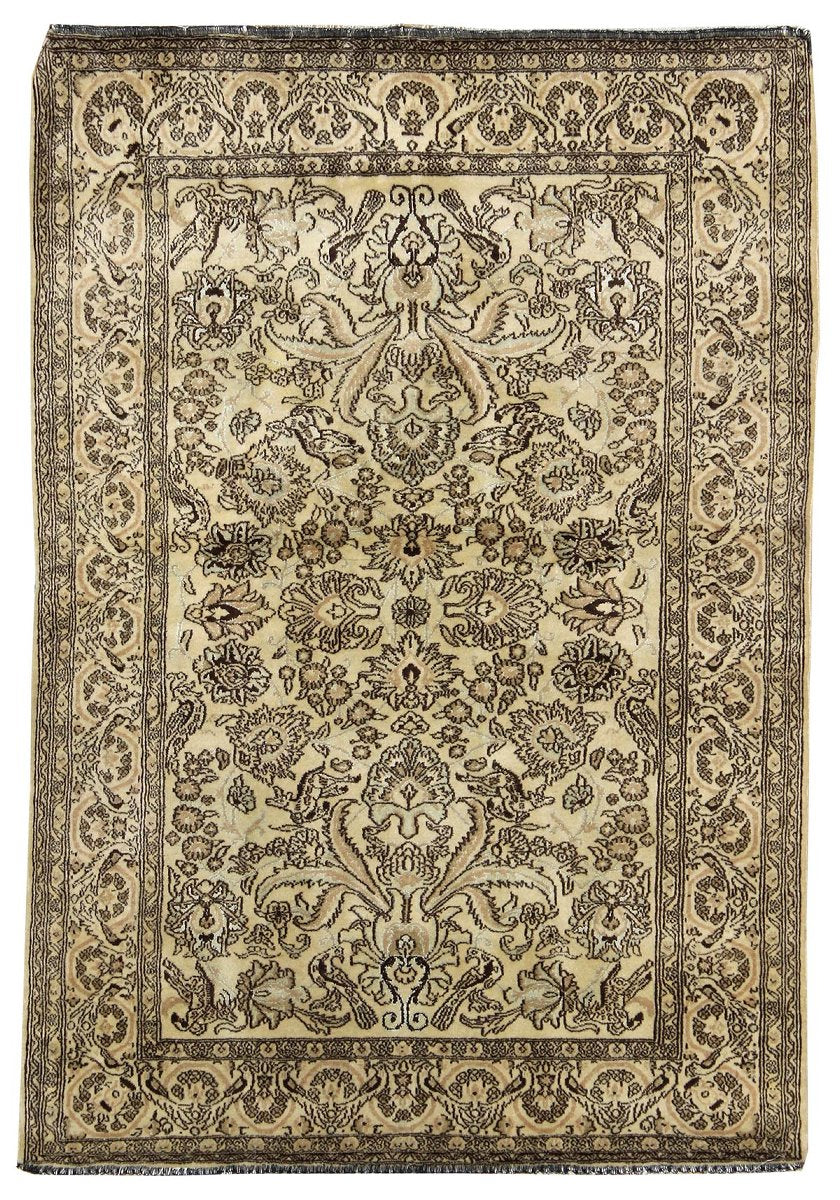 Antique Tabriz Handwoven Traditional Rug