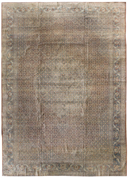 Antique Tabriz Handwoven Traditional Rug