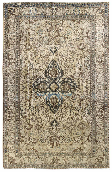 Antique Tabriz Handwoven Traditional Rug