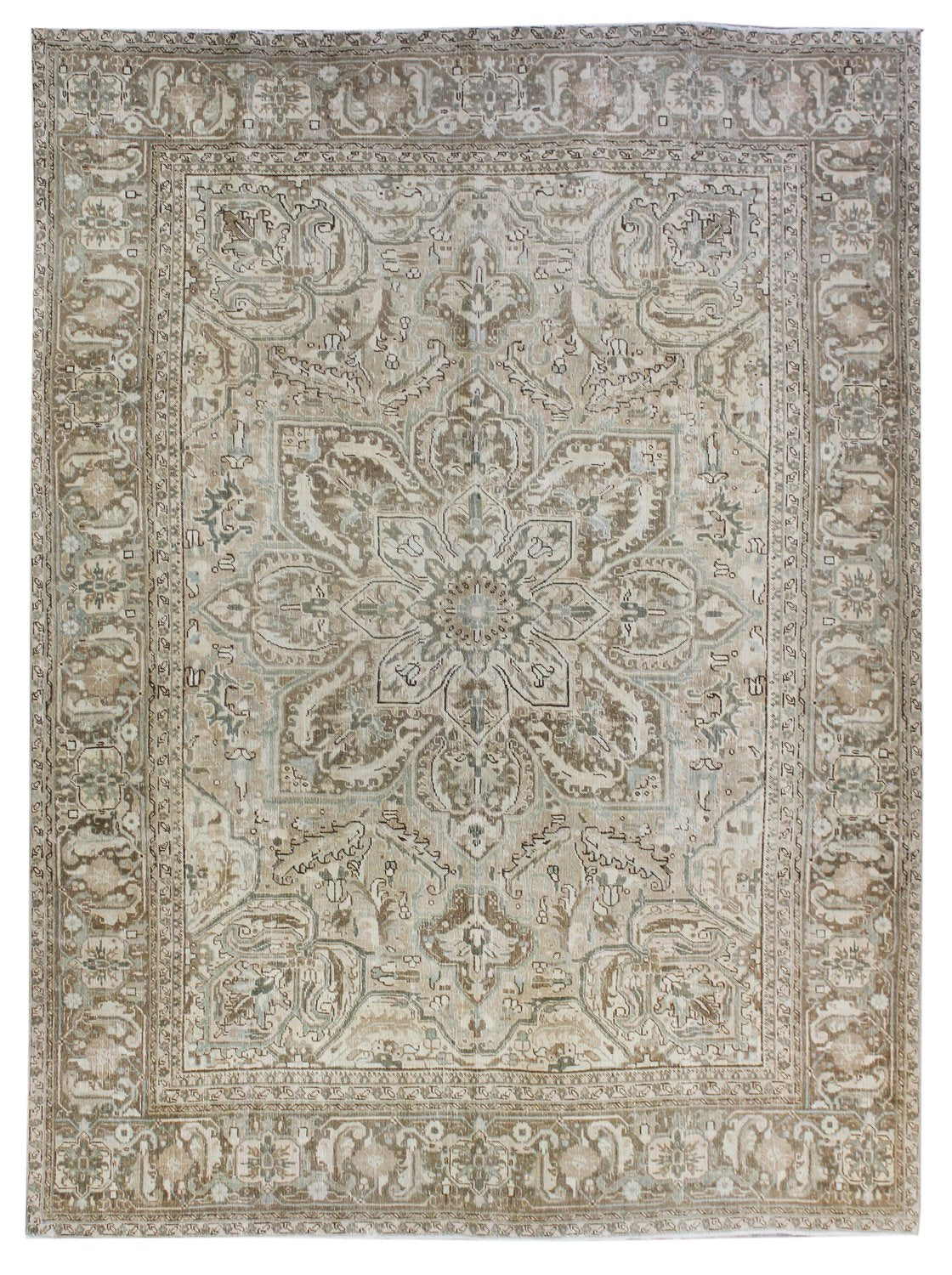 Vintage Ahar Heriz Handwoven Transitional Rug