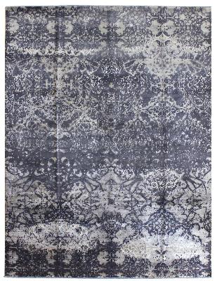 Erased Motif Handwoven Transitional Rug