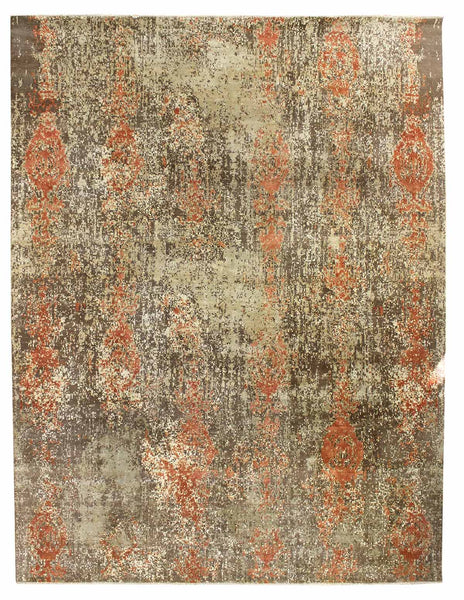 Erased Motif Handwoven Transitional Rug