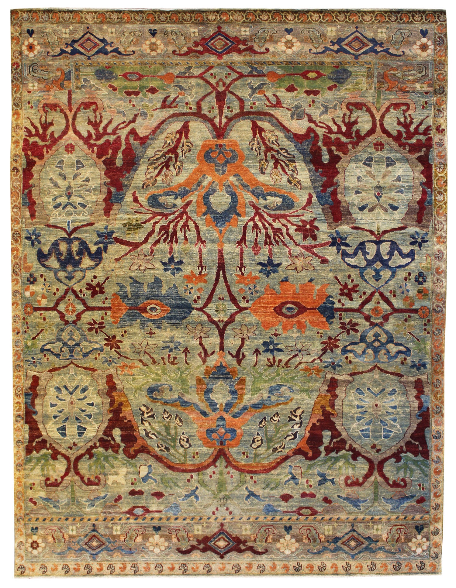 Arabesque Bijar Handwoven Tribal Rug