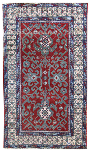 Antique Azerbaijan Handwoven Tribal Rug