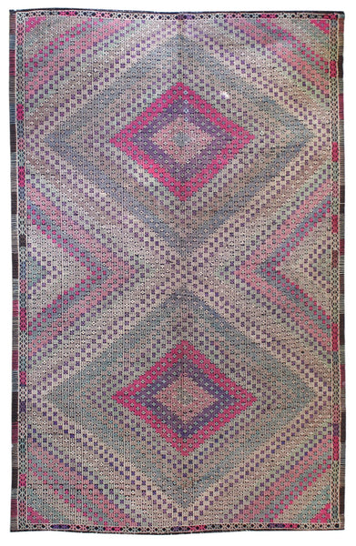 Vintage Jijim Handwoven Tribal Rug