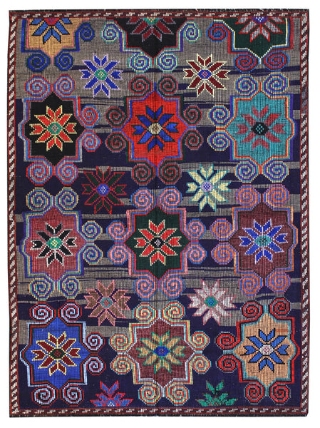 Vintage Jijim Handwoven Tribal Rug