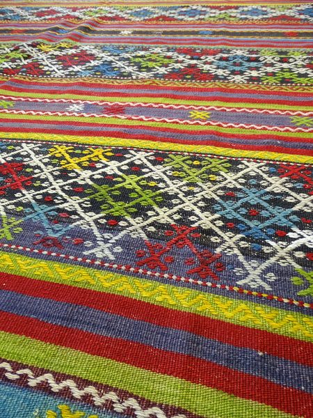 Vintage Jijim Handwoven Tribal Rug, J59453