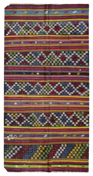 Vintage Jijim Handwoven Tribal Rug