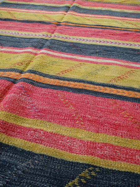 Vintage Jijim Handwoven Tribal Rug, J59457