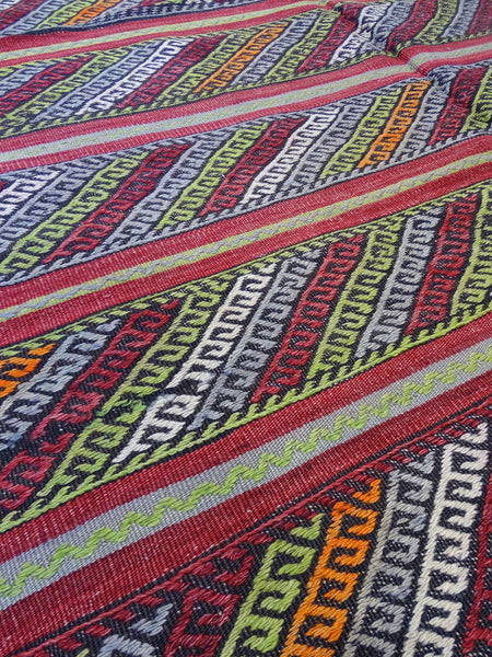 Vintage Jijim Handwoven Tribal Rug, J59469