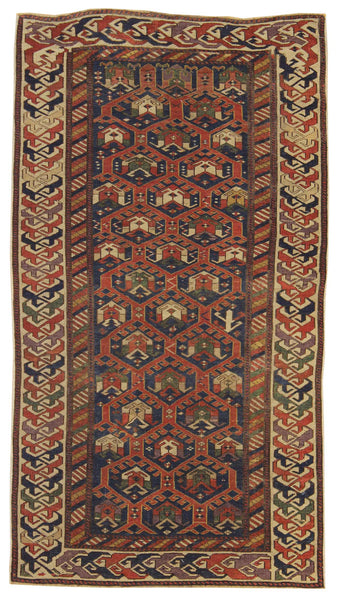 Antique Shirvan Handwoven Tribal Rug