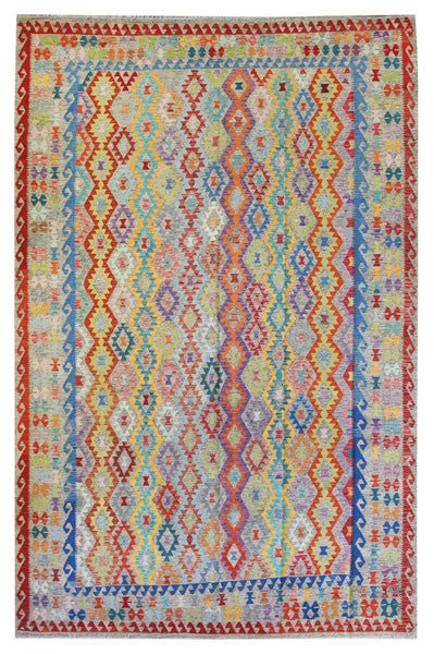 Uzbek Kilim Handwoven Tribal Rug