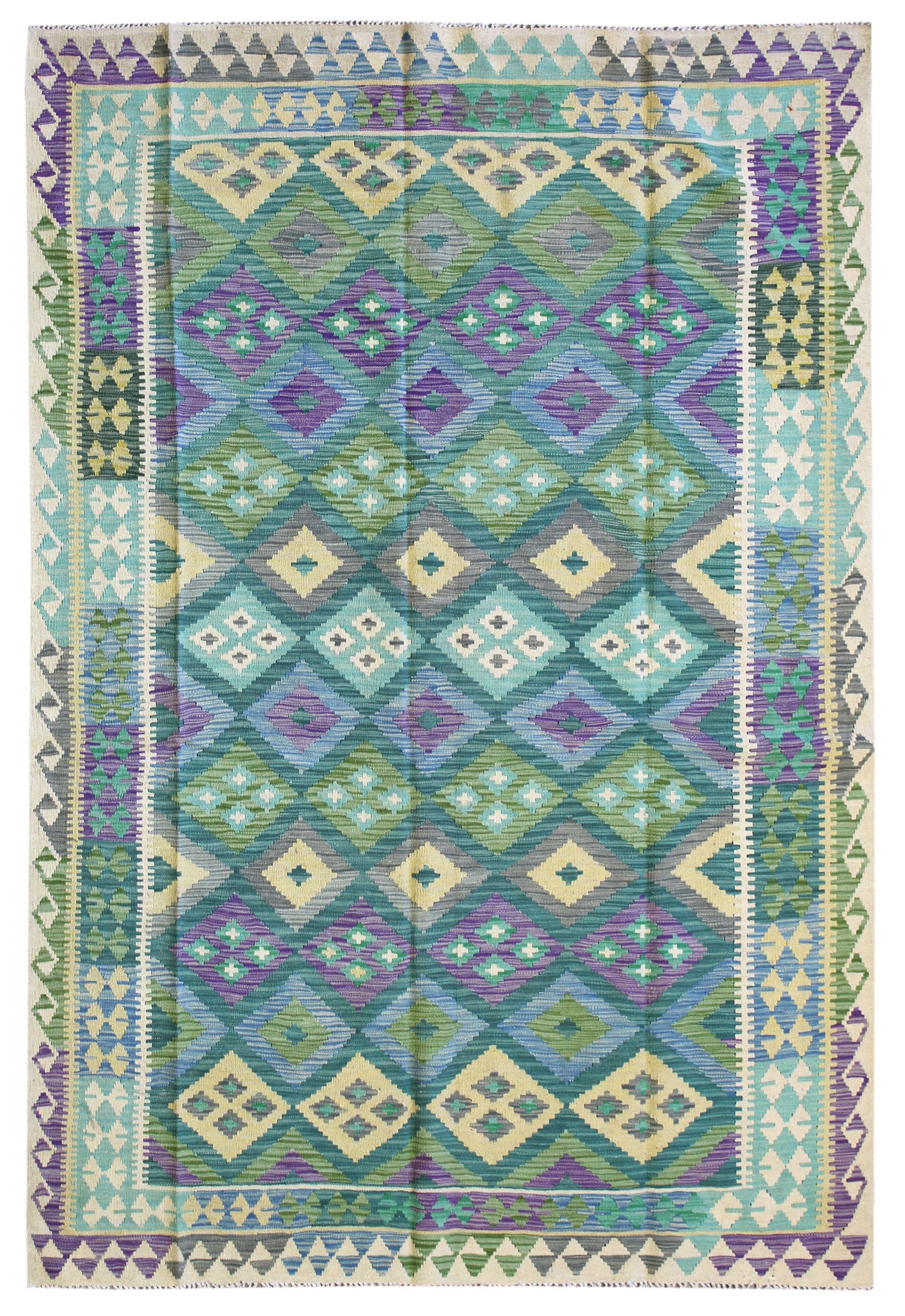 Uzbek Kilim Handwoven Tribal Rug