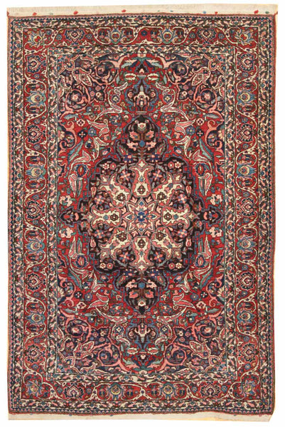 Antique Bakhtiari Handwoven Traditional Rug