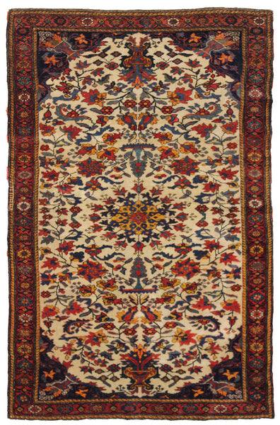 Antique Bakhtiari Handwoven Traditional Rug