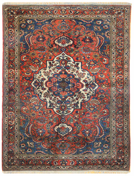 Antique Bakhtiari Handwoven Traditional Rug