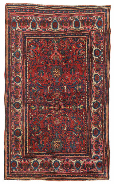 Antique Bijar Handwoven Traditional Rug