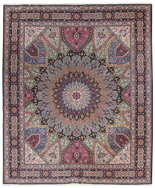 Gonbad Tabriz Handwoven Traditional Rug