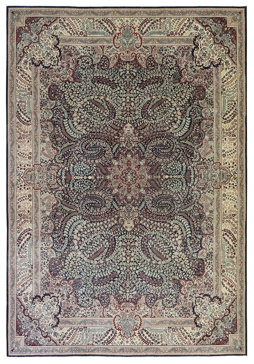 Vintage Hereke Handwoven Traditional Rug