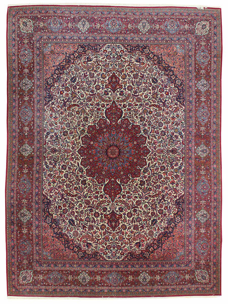 Antique Kashan Handwoven Traditional Rug