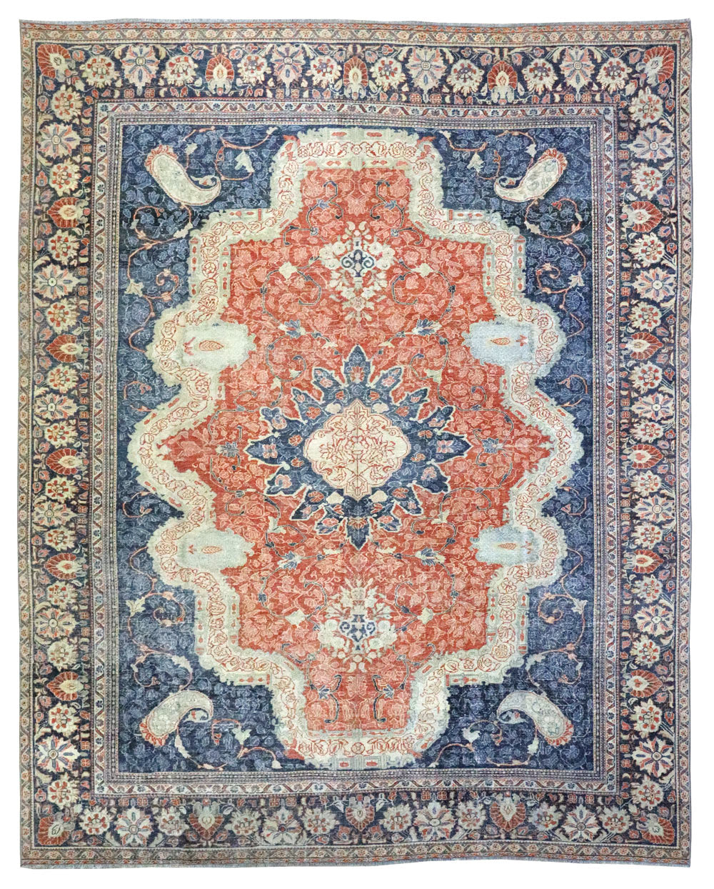 Vintage Mahal Handwoven Traditional Rug