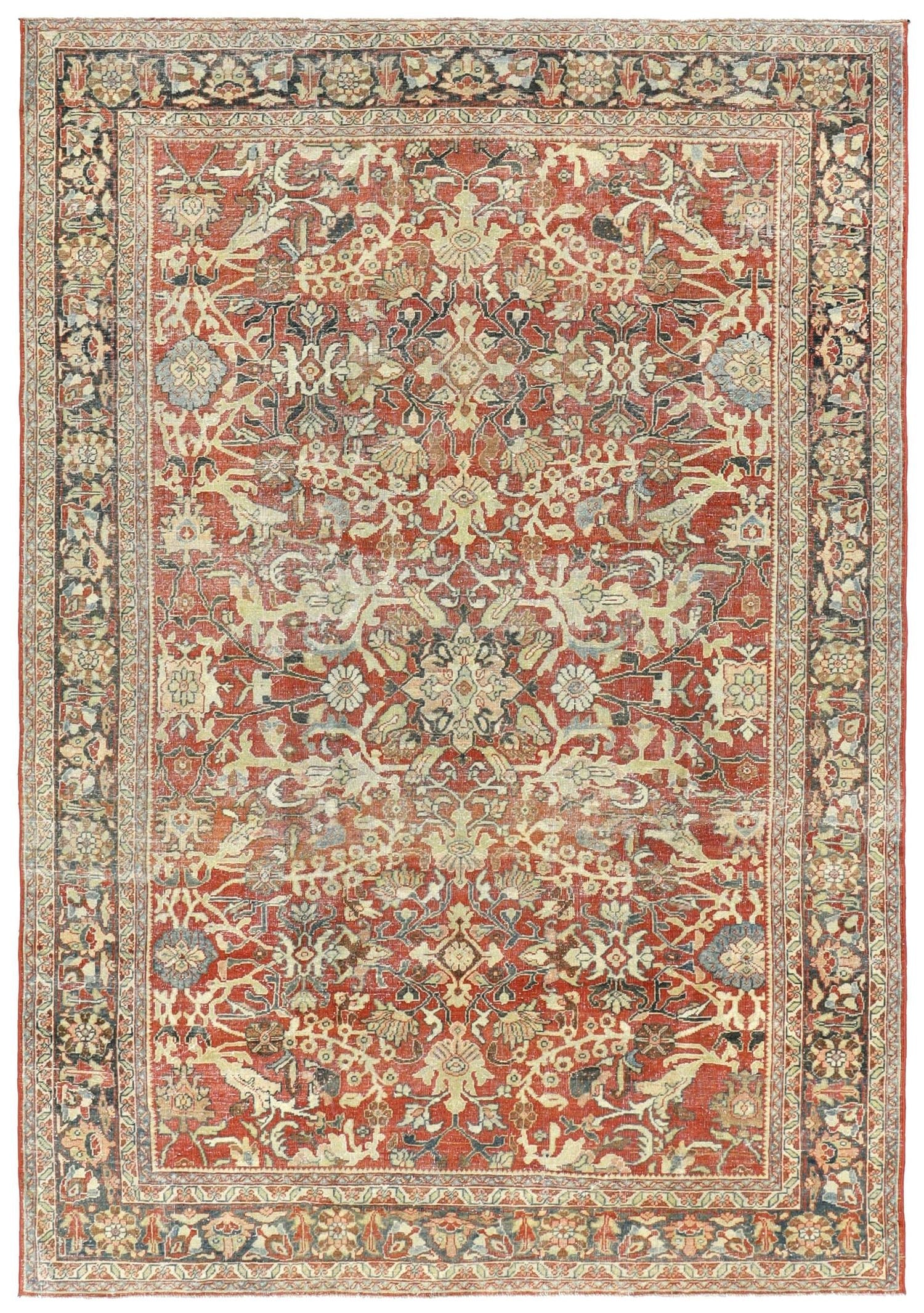 Vintage Mahal Handwoven Traditional Rug