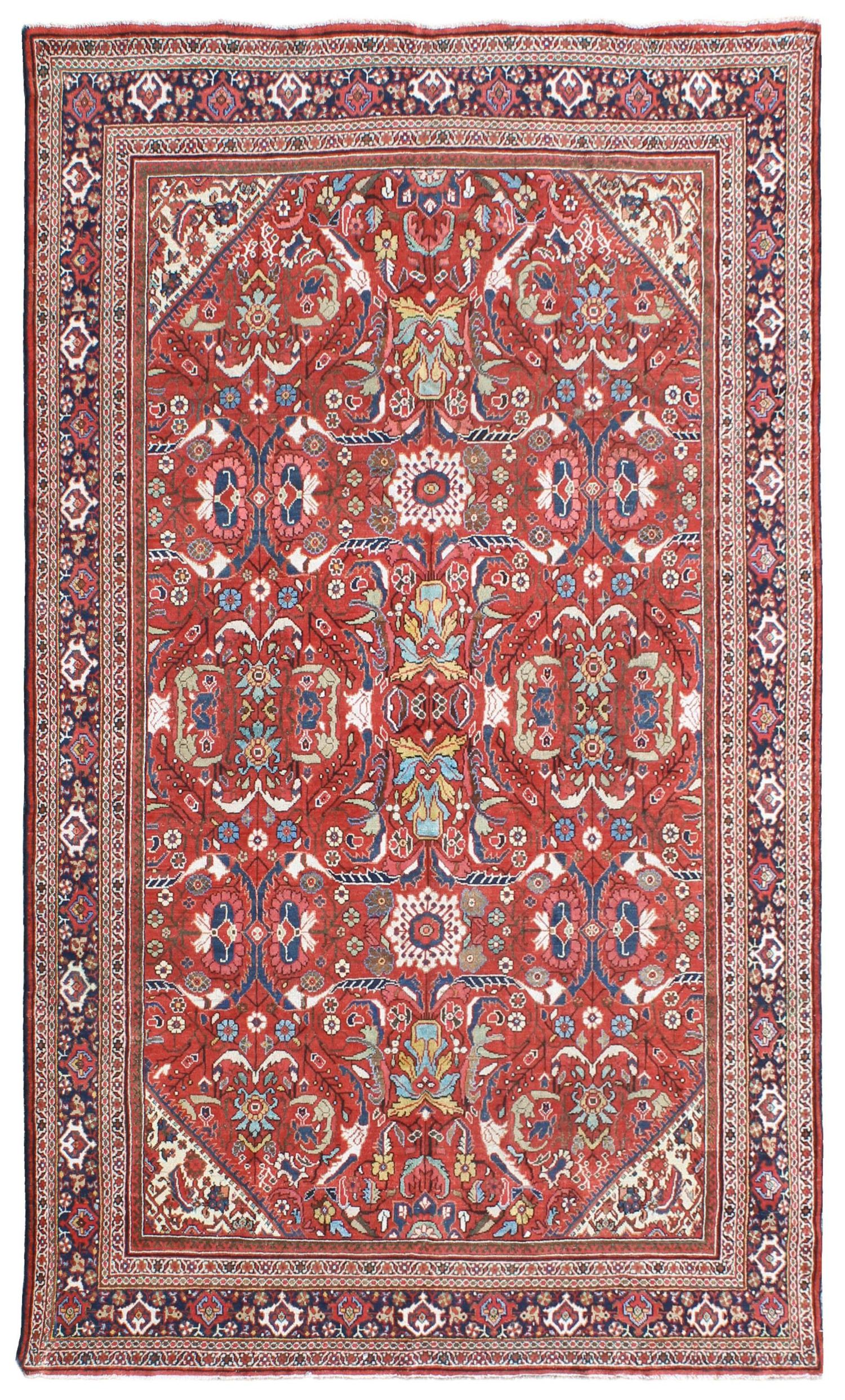 Antique Mahal Handwoven Traditional Rug