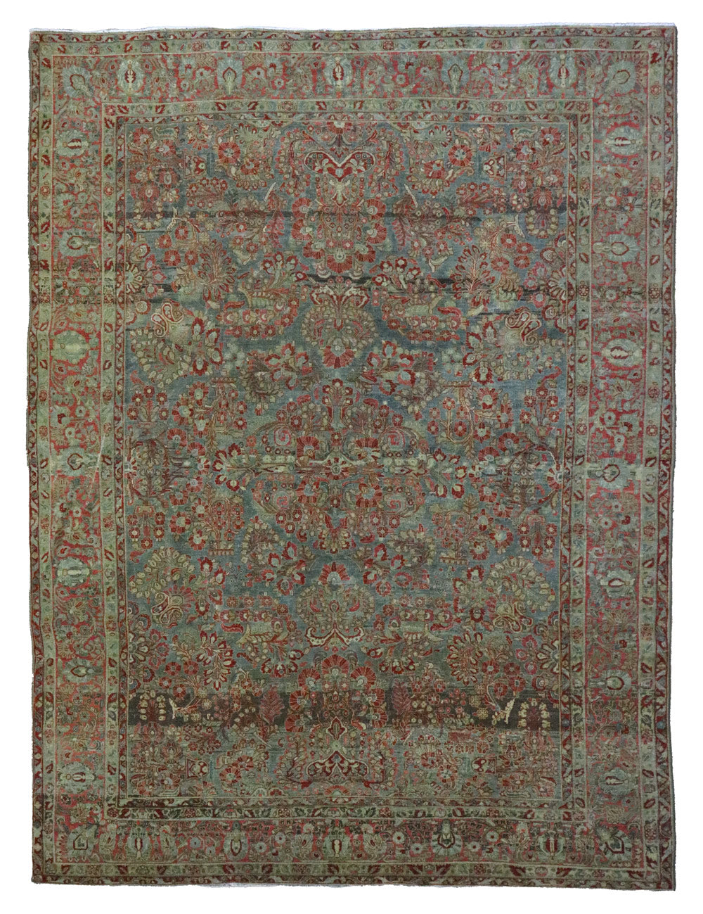 Vintage Sarouk Handwoven Traditional Rug