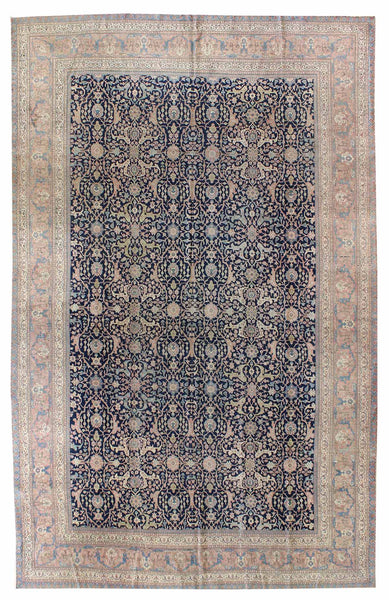 Antique Tabriz Handwoven Traditional Rug