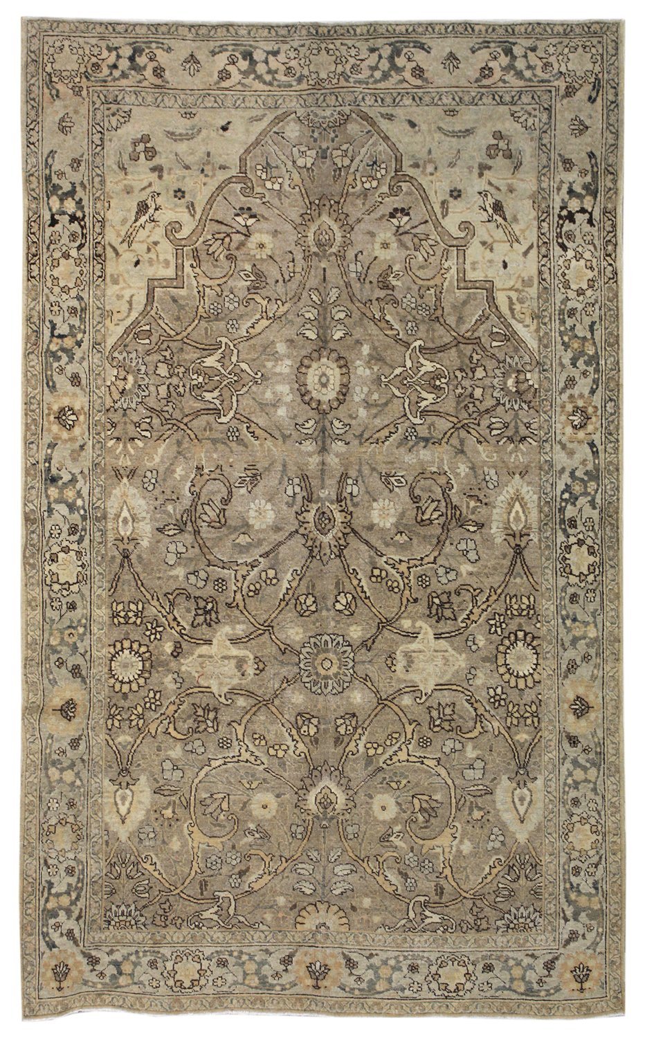 Antique Tabriz Handwoven Traditional Rug