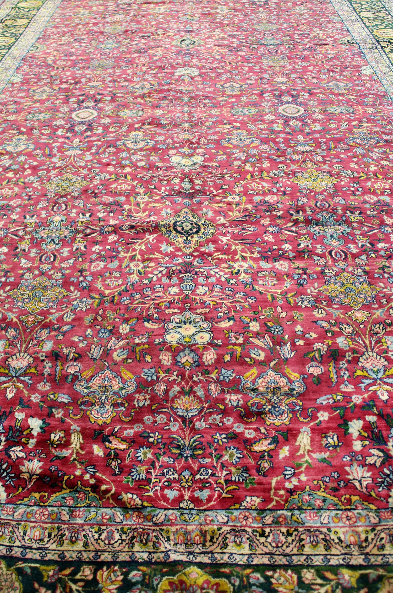 Antique Yezd Kerman Handwoven Traditional Rug, 67109