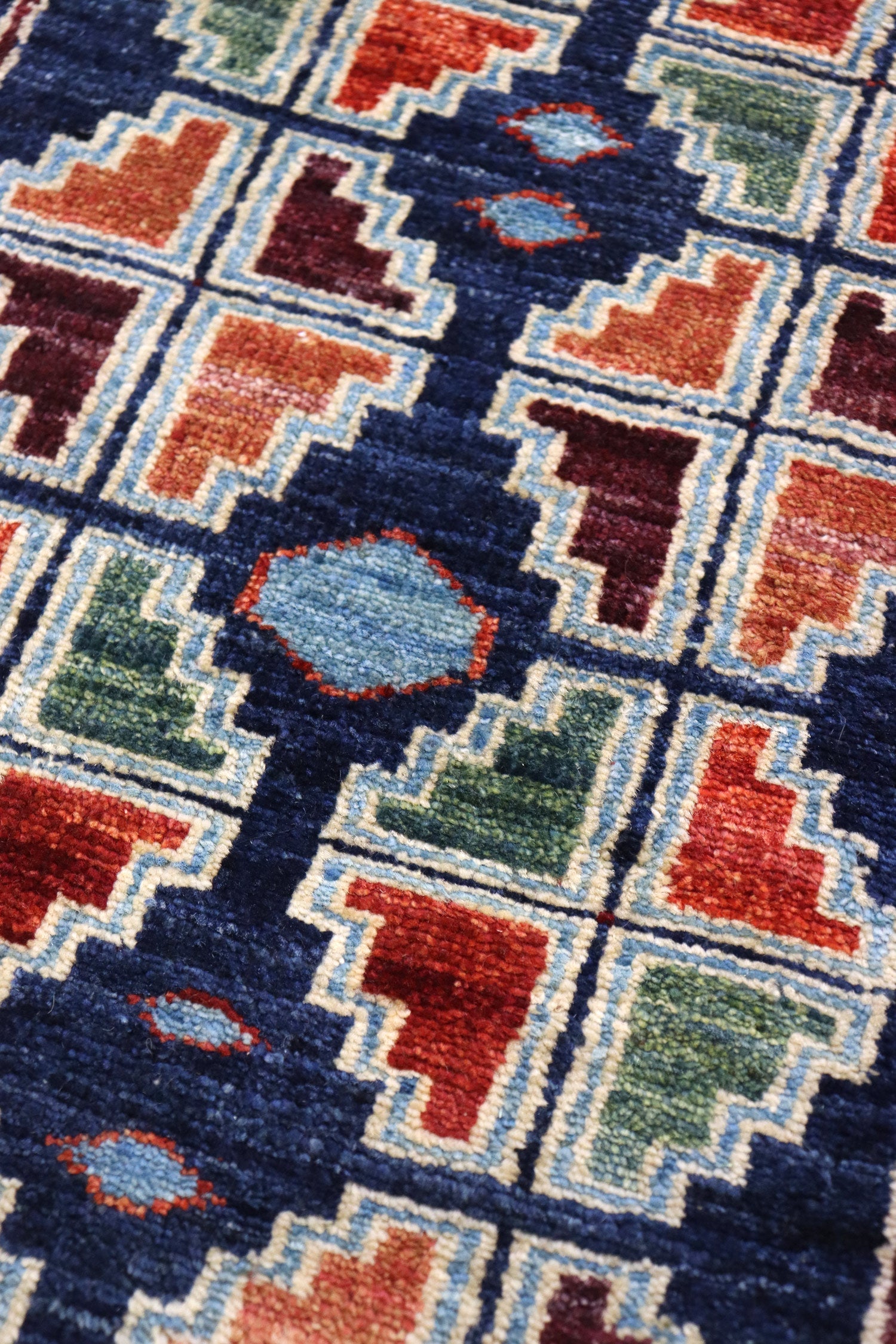 Afghan Village Handwoven Tribal Rug, J66049