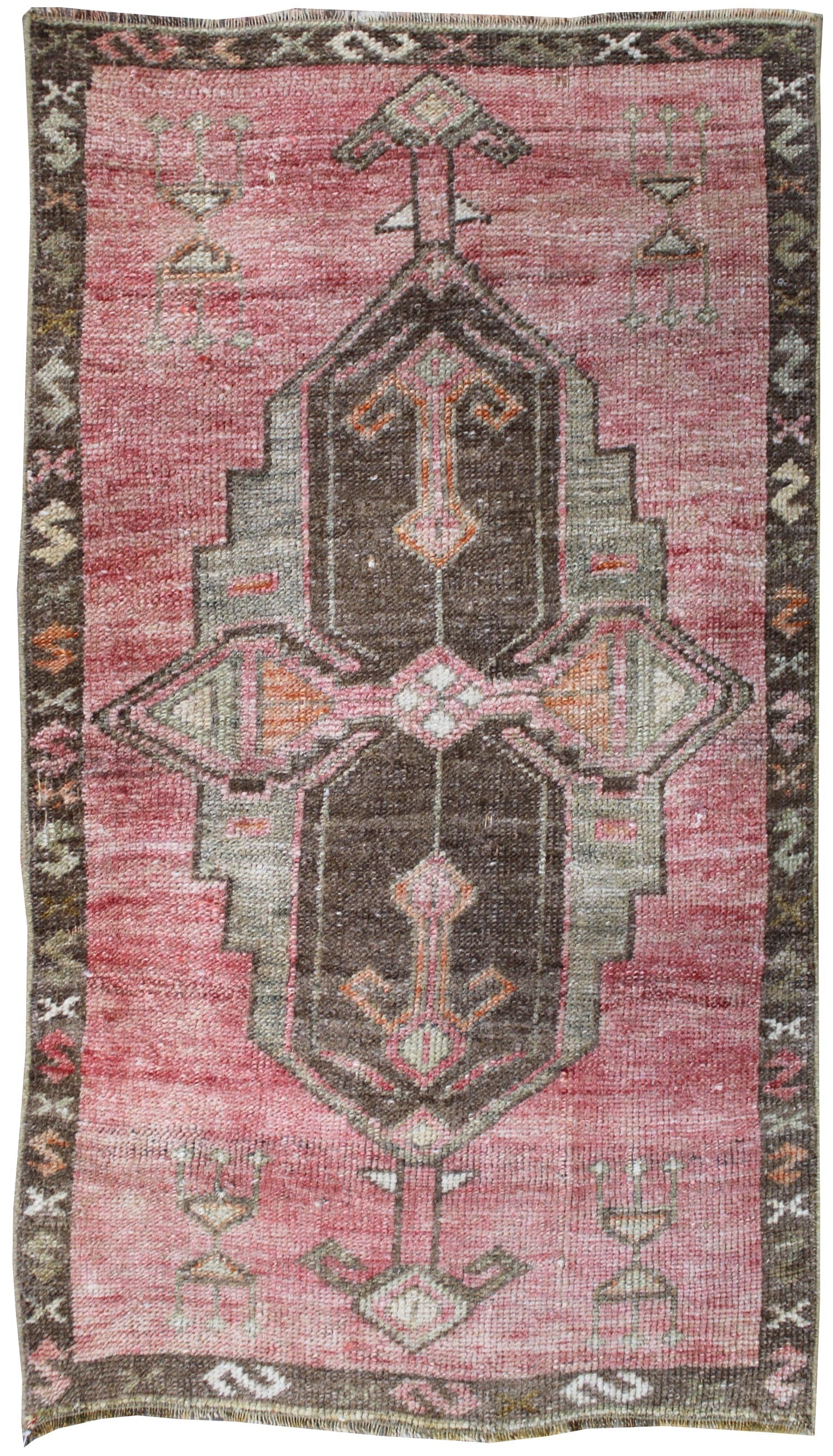 Vintage Anatolian Handwoven Tribal Rug