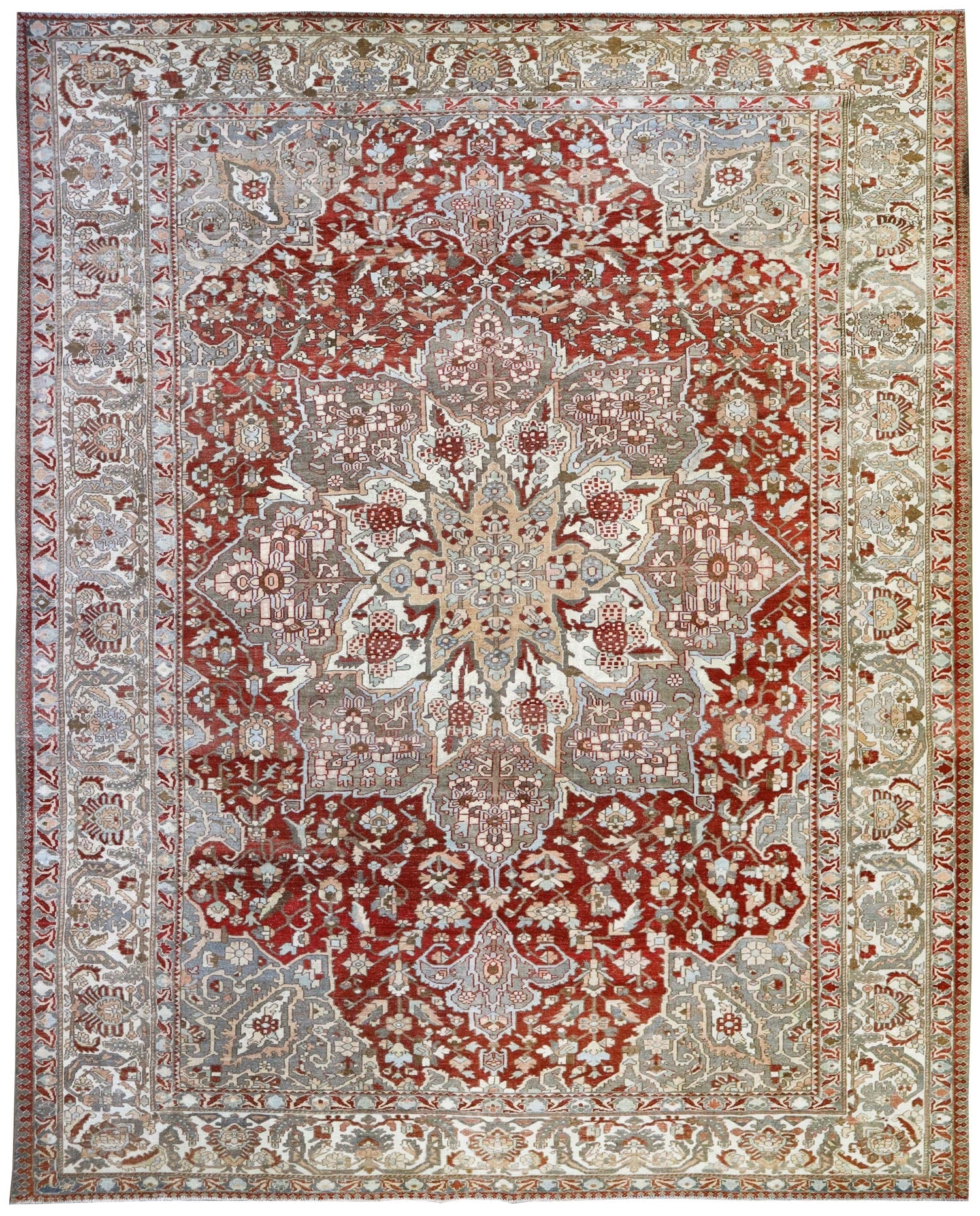 Vintage Bakhtiari Handwoven Tribal Rug